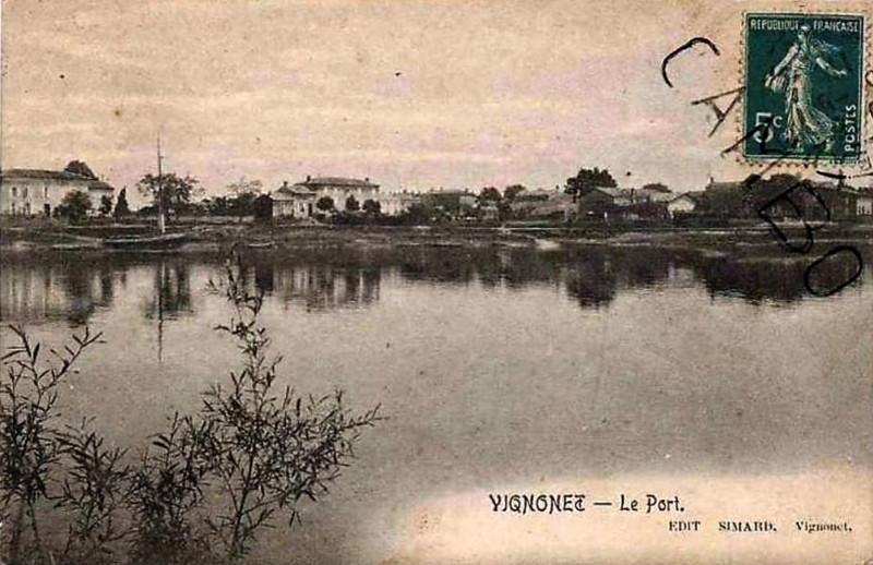 Carte postale ancienne Vignonet - port