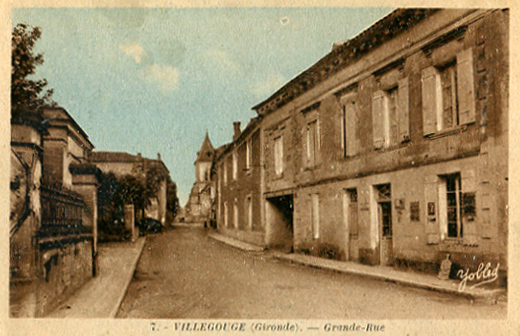 Carte postale ancienne Villegouge - Bourg