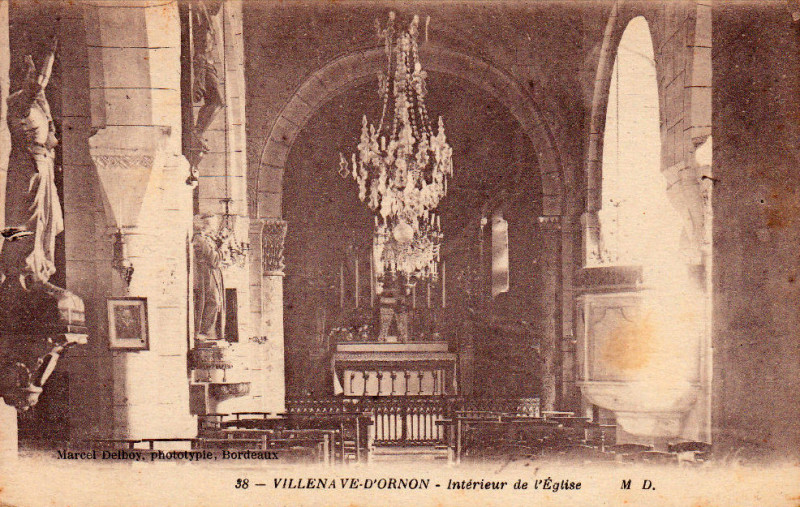 Carte postale ancienne Villenave-d'Ornon - église 2