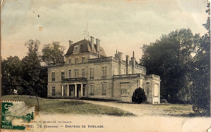 Carte postale ancienne Virelade - château de Virelade 2