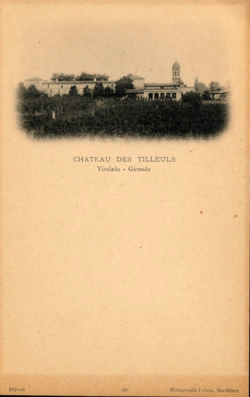 Carte postale ancienne Virelade - château des Tilleuls 2