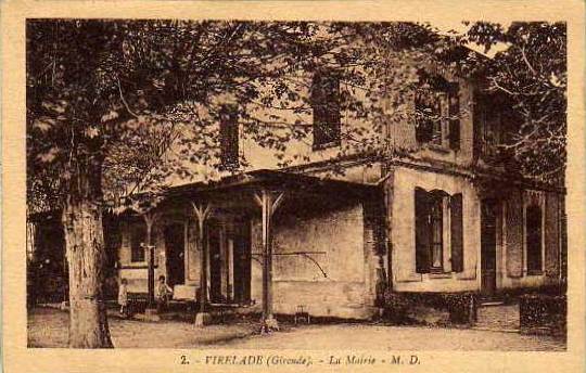 Carte postale ancienne Virelade - Mairie