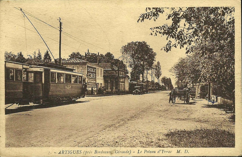 Carte postale ancienne Poteau-d'Yvrac 1