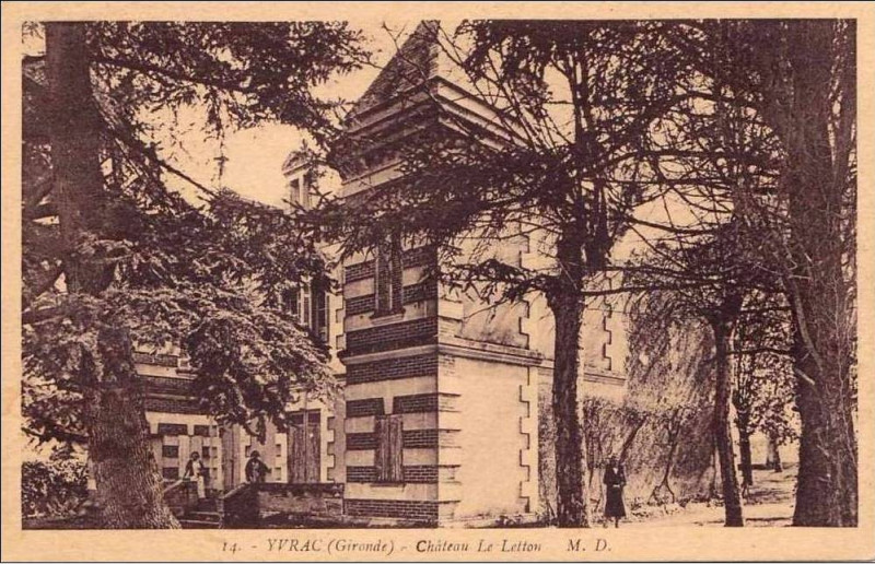 Carte postale ancienne Yvrac chateau le Letton