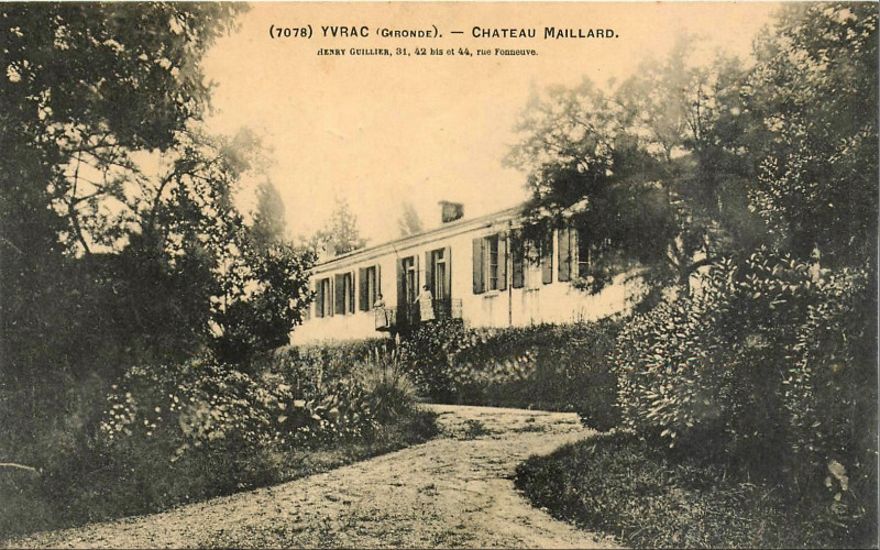 Carte postale ancienne Yvrac château Maillard 1
