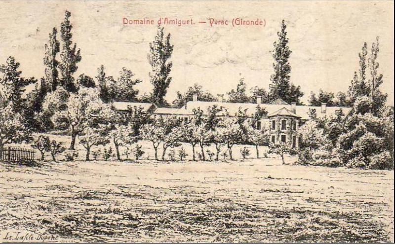 Carte postale ancienne Yvrac domaine d'Amiguet