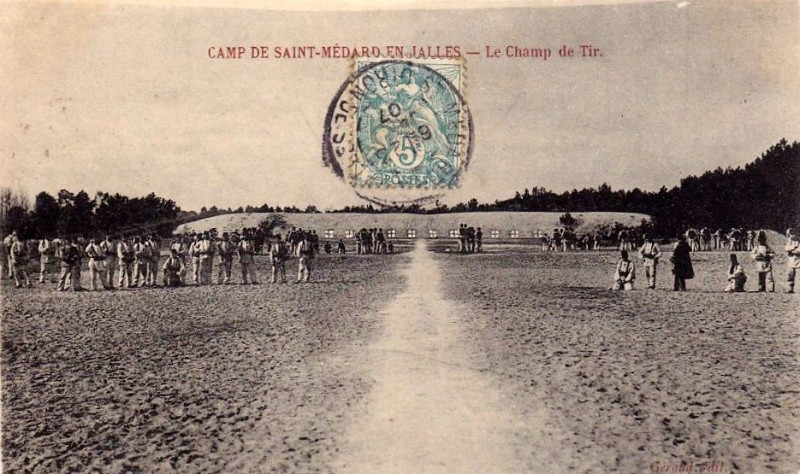 Carte postale ancienne Camp de Saint-Médard - Champ de tir 1