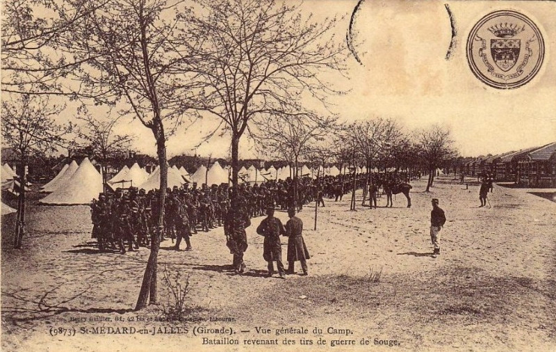 Carte postale ancienne Camp de Saint-Médard - Champ de tir 3