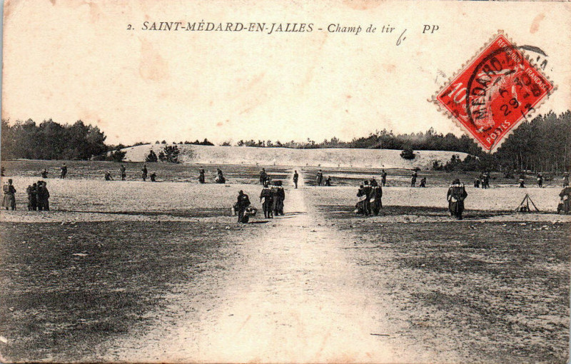 Carte postale ancienne Camp de Saint-Médard - Champ de tir 4