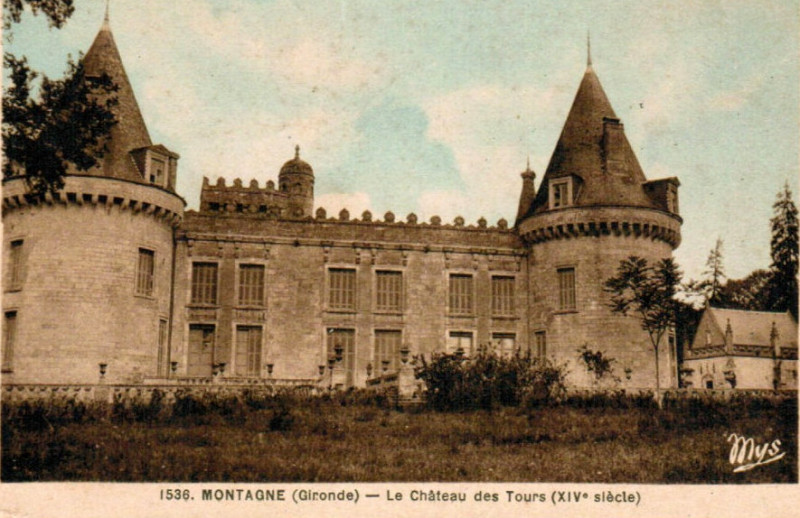 Carte postale ancienne Montagne - château des Tours 13