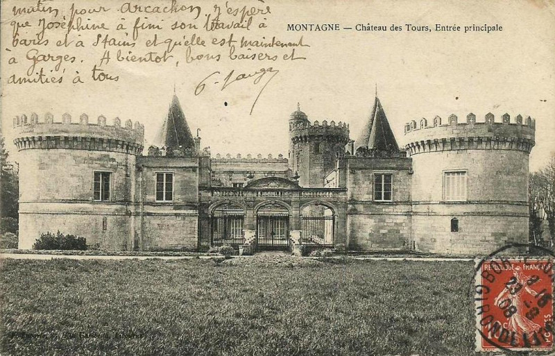 Carte postale ancienne Montagne - château des Tours 14