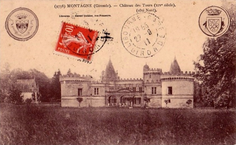 Carte postale ancienne Montagne - château des Tours 15