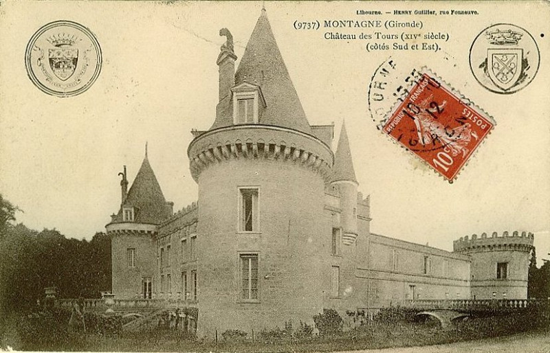 Carte postale ancienne Montagne - château des Tours 2