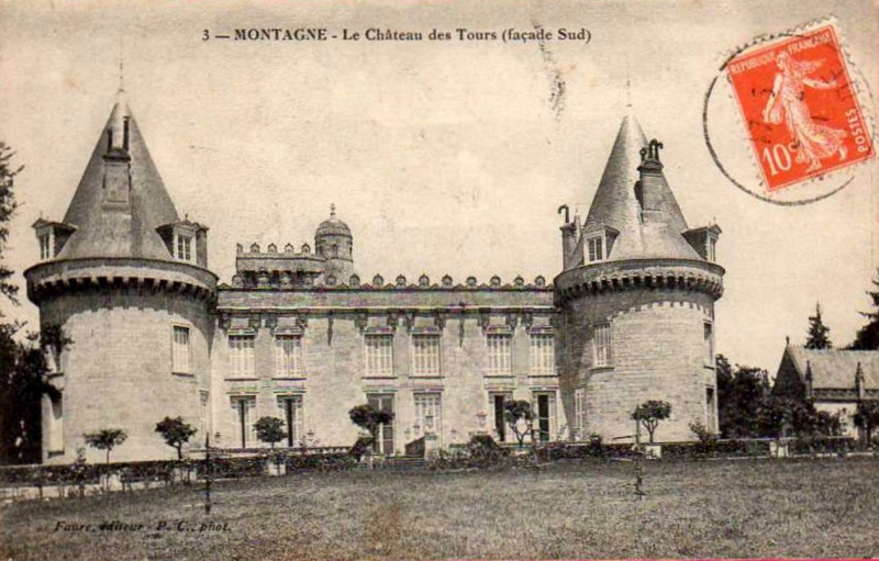 Carte postale ancienne Montagne - château des Tours 5
