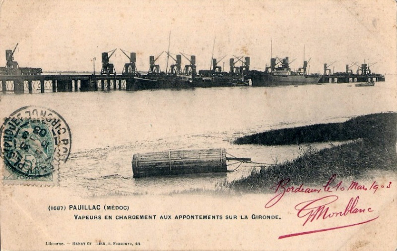 Carte postale ancienne Pauillac-Trompeloup - Les appontements 8