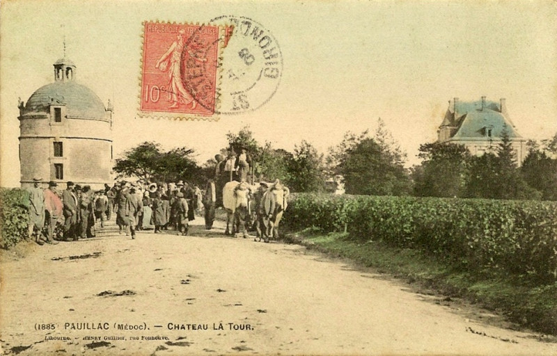 Carte postale ancienne Pauillac - château Latour 2