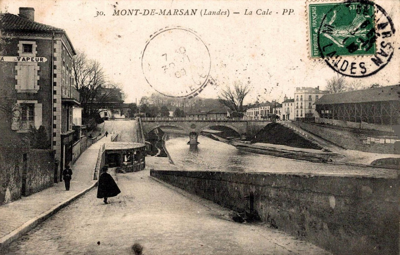 Carte postale ancienne Mont-de-Marsan - La Cale