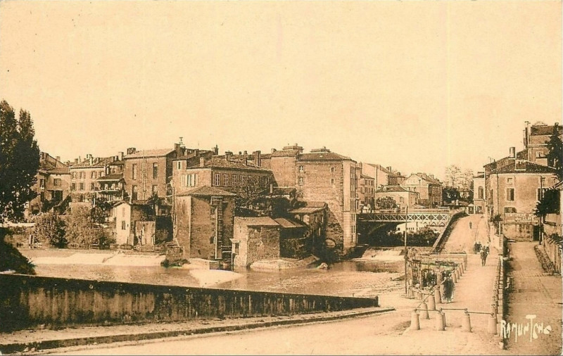 Carte postale ancienne Mont-de-Marsan - Le Midou et la Douze - confluent 7