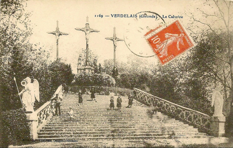 Carte postale ancienne Verdelais - Le Calvaire 4