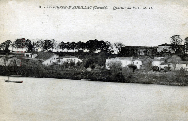 Carte postale ancienne Saint-Pierre-d'Aurillac - Bords de la Garonne 16