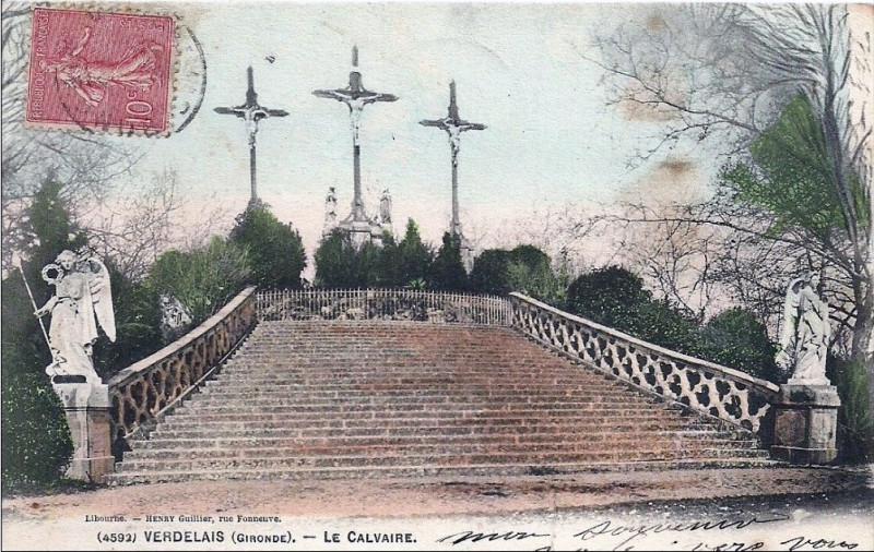 Carte postale ancienne Verdelais - Le Calvaire 1