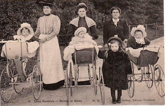 Carte postale ancienne Types Bordelais 14 - Bonnes et Bébés
