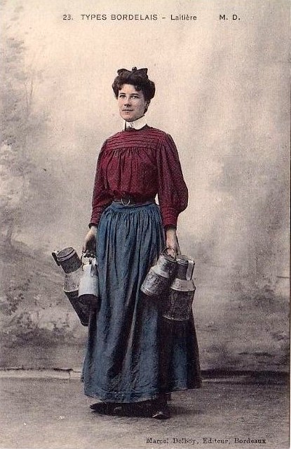 Carte postale ancienne Types Bordelais 23 - Laitière
