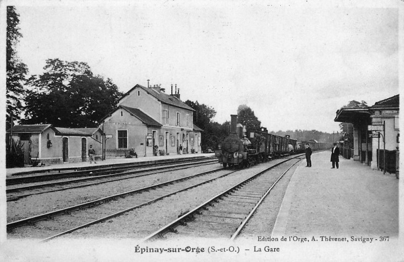 Carte postale ancienne Gare-Epinay-sur-Orge-1900