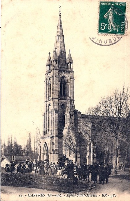 Carte postale ancienne Castres - église 1b