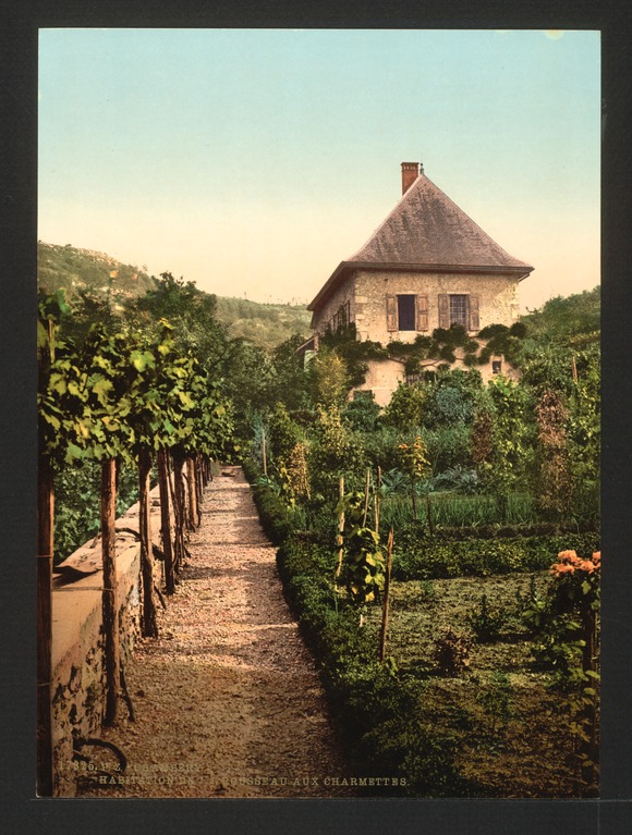 Carte postale ancienne House of Rousseau, Charmelles, (i.e., Charmettes), Chambery, France-LCCN2001697631