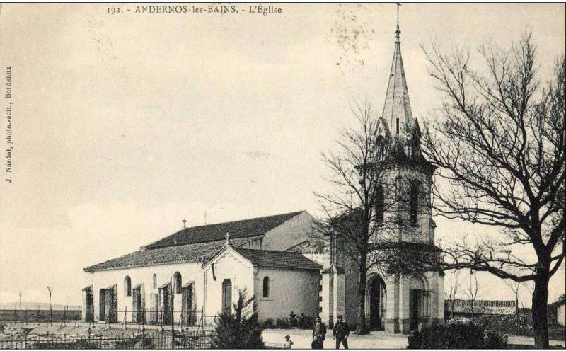 Carte postale ancienne Andernos-les-Bains - église 2