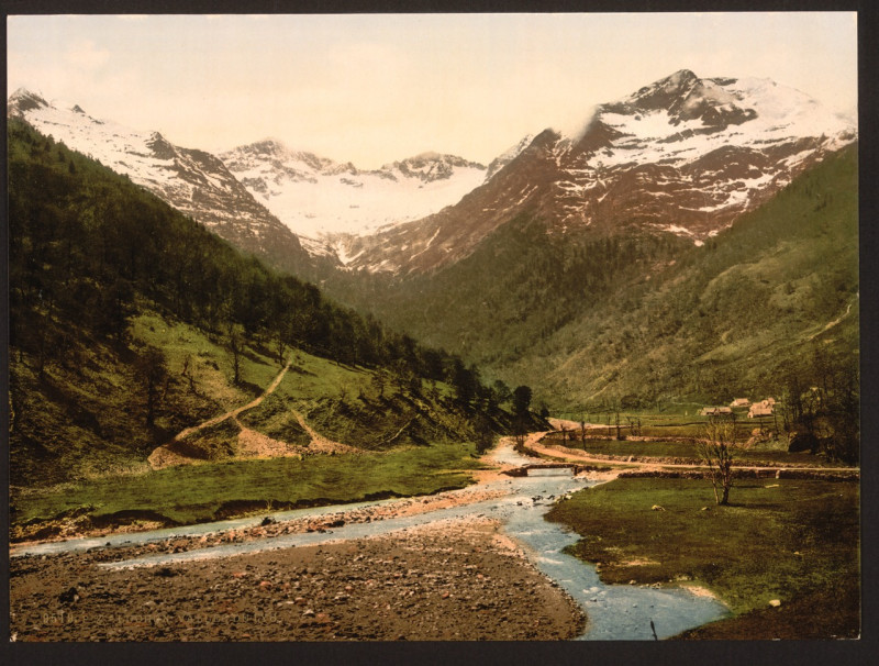 Carte postale ancienne Valley of Lys, Luchon, Pyrenees, France-LCCN2001698655