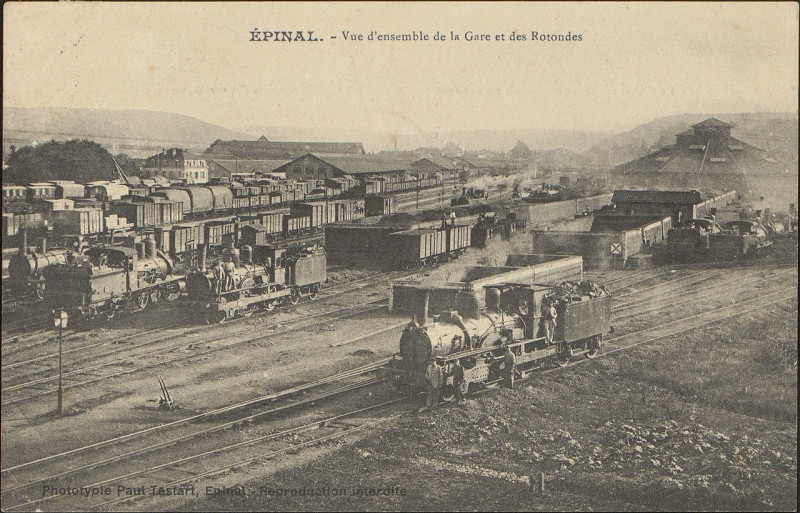 Carte postale ancienne Gare d'Epinal CP3 à Épinal