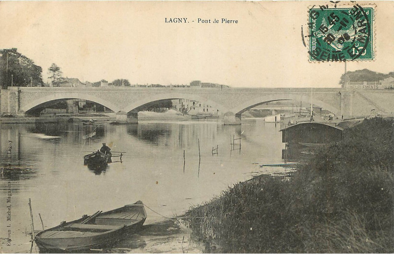 Carte postale ancienne L3158 - Lagny-sur-Marne - Pont de pierre