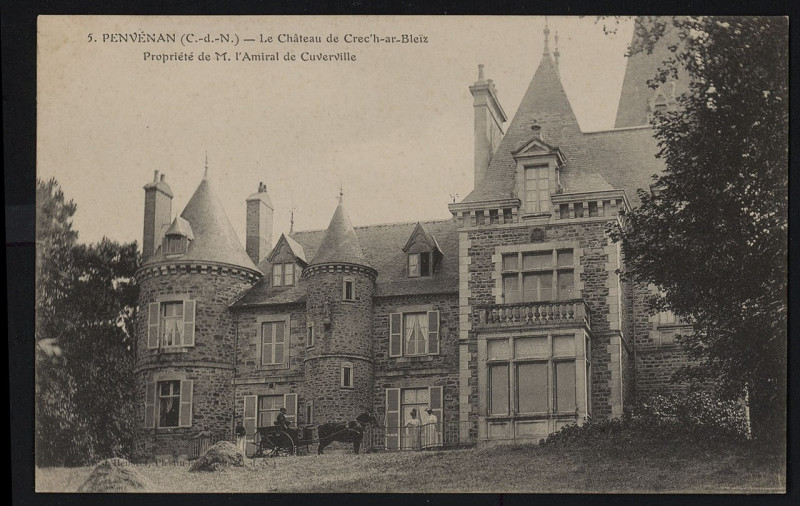 Carte postale ancienne Penvénan - Château de Crec'h-ar-Bleiz à Penvénan