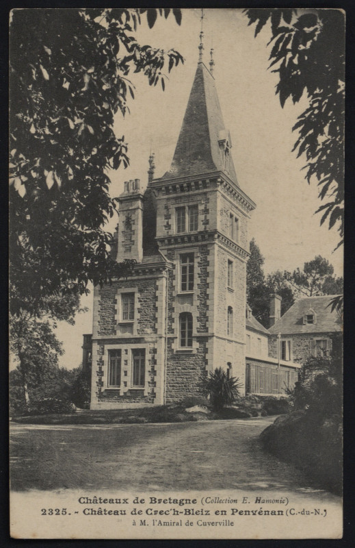 Carte postale ancienne Penvénan - Château de Crec'h-Bleiz à Penvénan