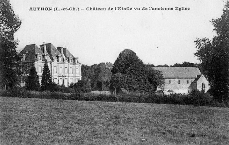 Carte postale ancienne Authon (L.-et-Ch.) - Château de l'Etoile vu de l'ancienne Eglise