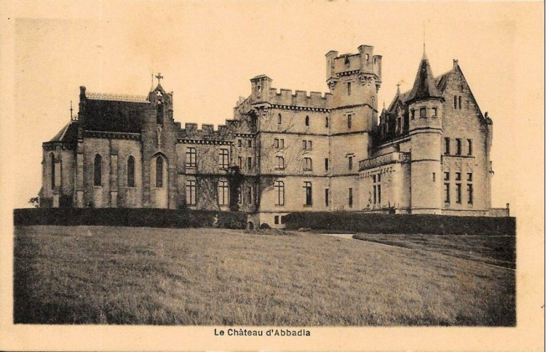 Carte postale ancienne Hendaye - château d'Abbadia - 4