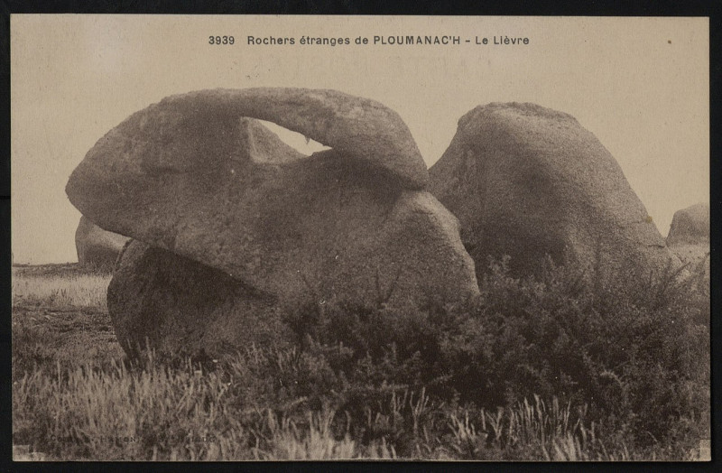 Carte postale ancienne Perros-Guirec - Rochers étranges de Ploumanac'h le lièvre à Perros-Guirec