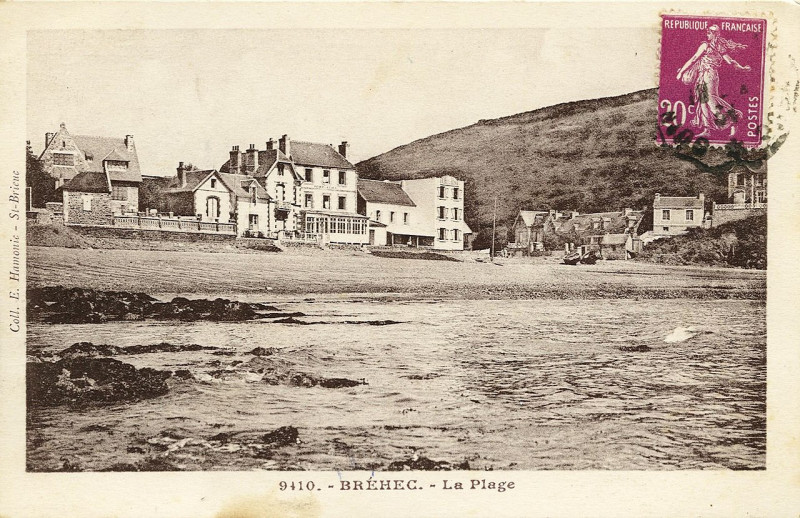 Carte postale ancienne Plouézec - Bréhec la plage à Plouézec