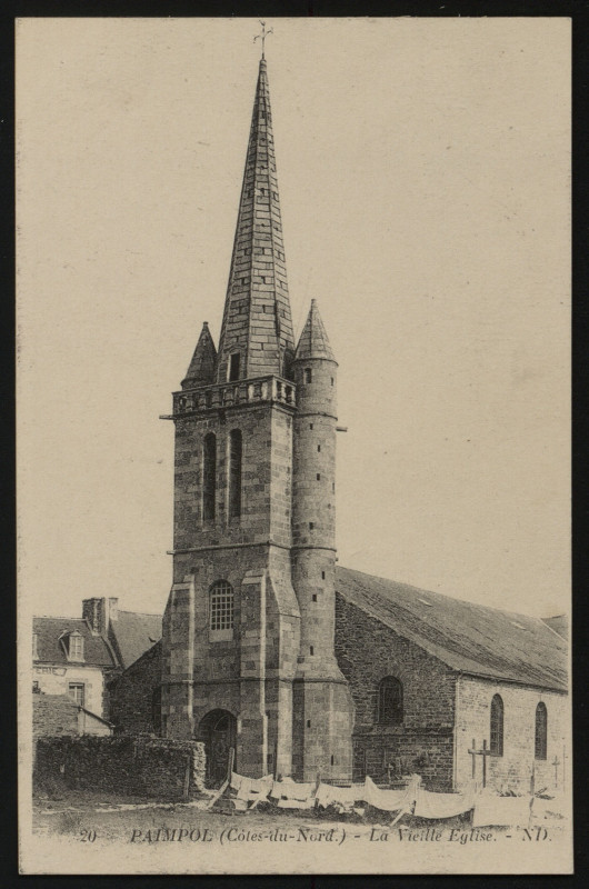 Carte postale ancienne Paimpol - La vieille église à Paimpol