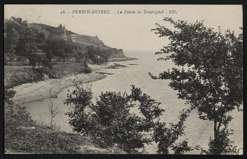 Carte postale ancienne Perros-Guirec - Pointe de Trestrignel à Perros-Guirec