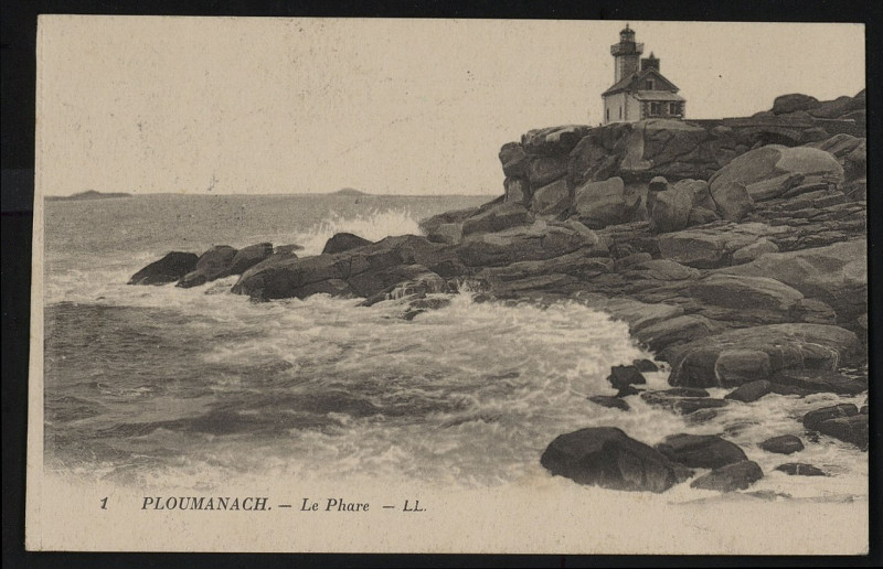 Carte postale ancienne Ploumanach - Le Phare à Perros-Guirec