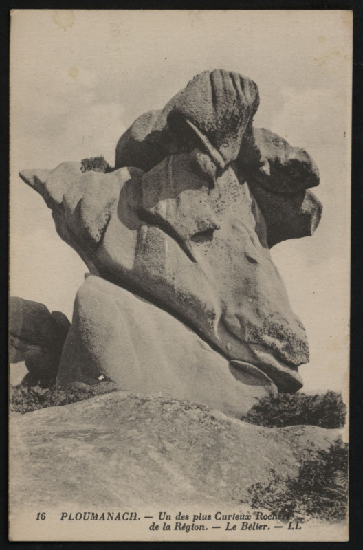 Carte postale ancienne Perros-Guirec - Rocher le Bélier à Perros-Guirec