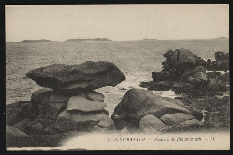 Carte postale ancienne Perros-Guirec - Rochers de Ploumanac'h à Perros-Guirec