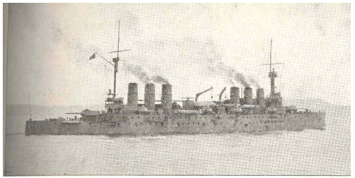 Carte postale ancienne Armoured cruiser Ernest-Renan