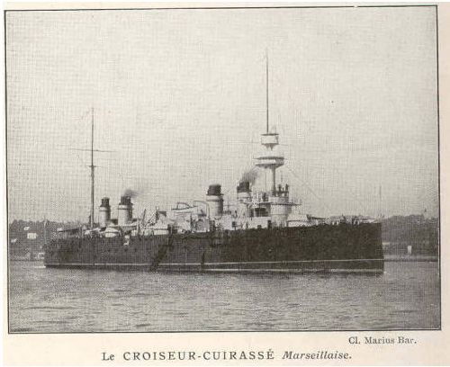 Carte postale ancienne Armoured cruiser Marseillaise