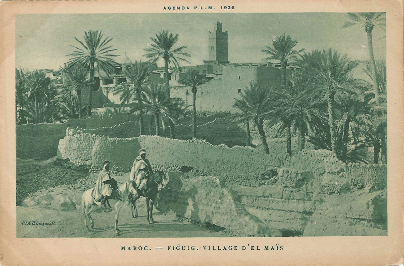 Carte postale ancienne Figuig village d'el mais