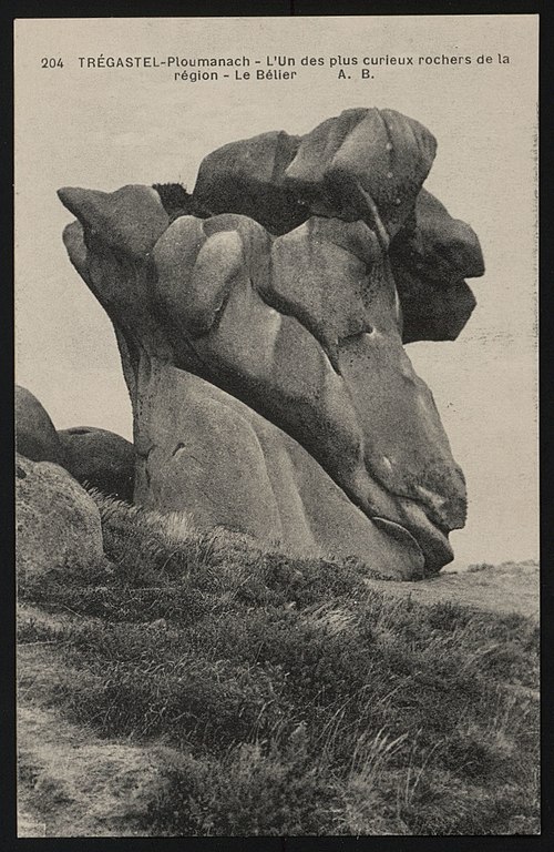 Carte postale ancienne Perros-Guirec - Rocher le Bélier à Perros-Guirec