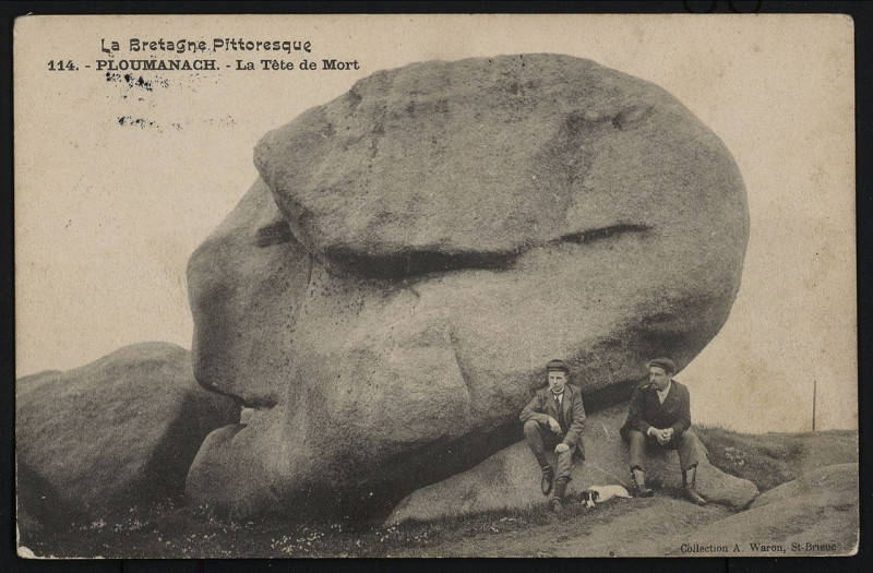 Carte postale ancienne Ploumanach - La Tête de Mort à Perros-Guirec